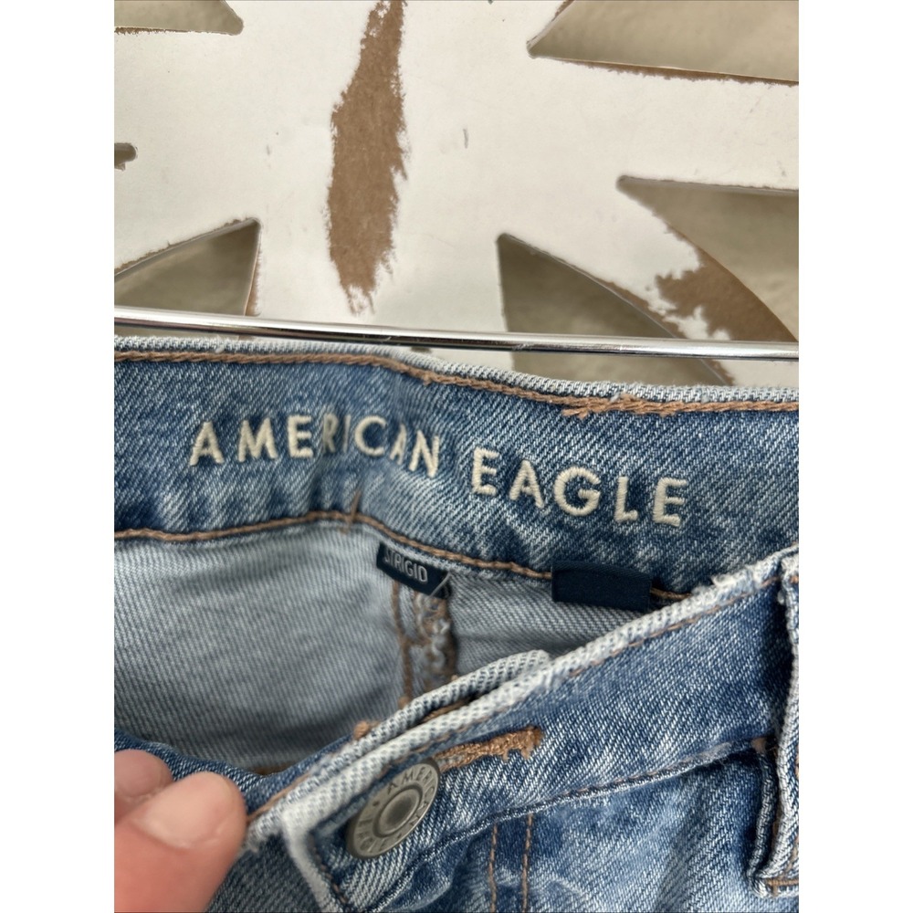American Eagle Strigid Size 8 reg Stovepipe Wide Leg High Rise Jeans NWT *J199 - Picture 2 of 6